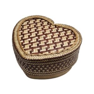 Boite coeur en bambou