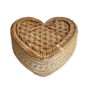 Boîte cœur en fibre de bambou